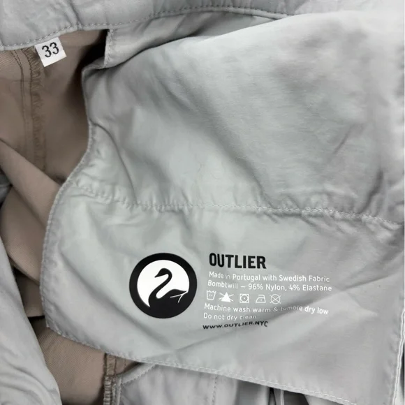 NWOT- Outlier- Bombworks Pants- Color/Concrete- 33 - Picture 7 of 7